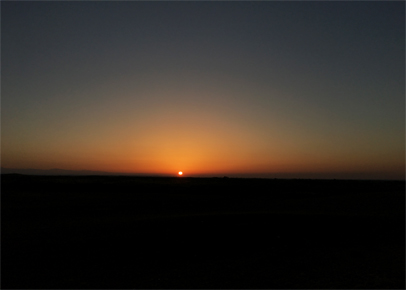 la puesta del Sol Merzouga